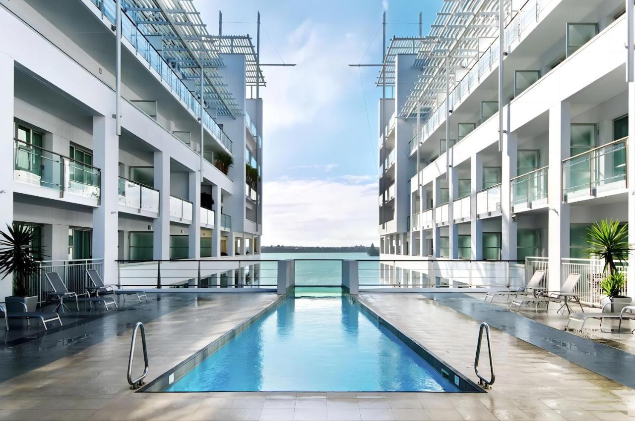 Waterfront Seaview Hotel Apartment - Same Building Block As Auckland Hilton Exteriér fotografie