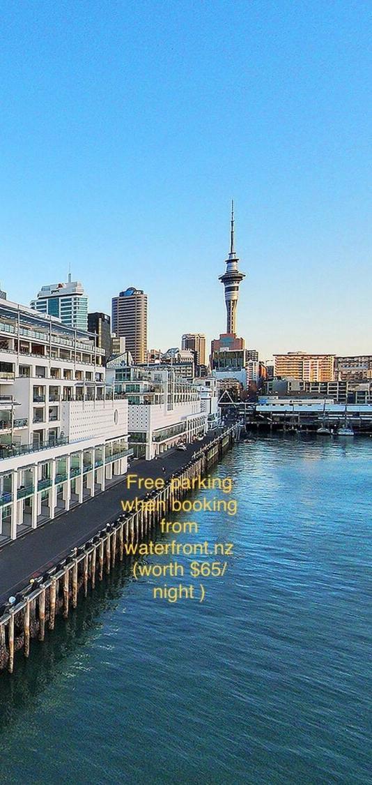 Waterfront Seaview Hotel Apartment - Same Building Block As Auckland Hilton Exteriér fotografie